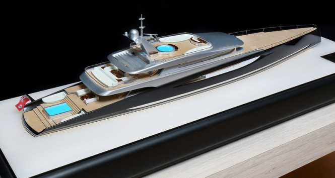 80m mega yacht DART concept - aft view 80m mega yacht DART concept - aft view