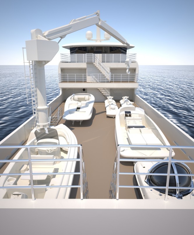 Aboard 62m YSV62 mega yacht support vessel