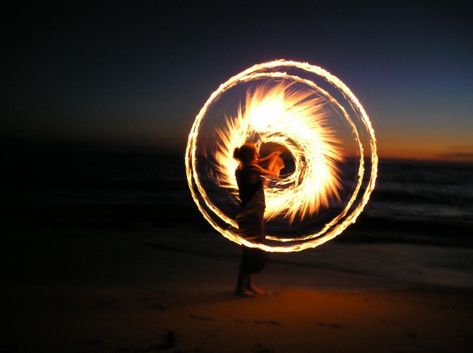 An impressive fire twirling display will be too hot to miss