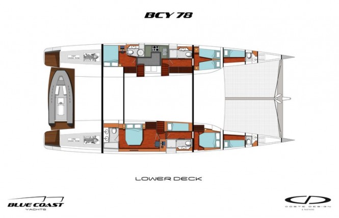 BCY 78 Yacht - Lower deck