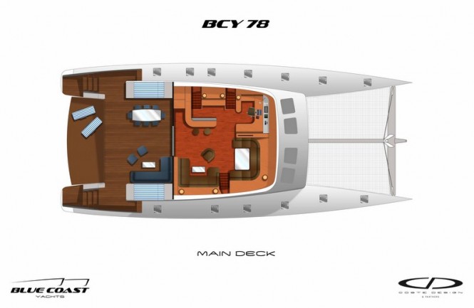 BCY 78 Yacht - Main deck
