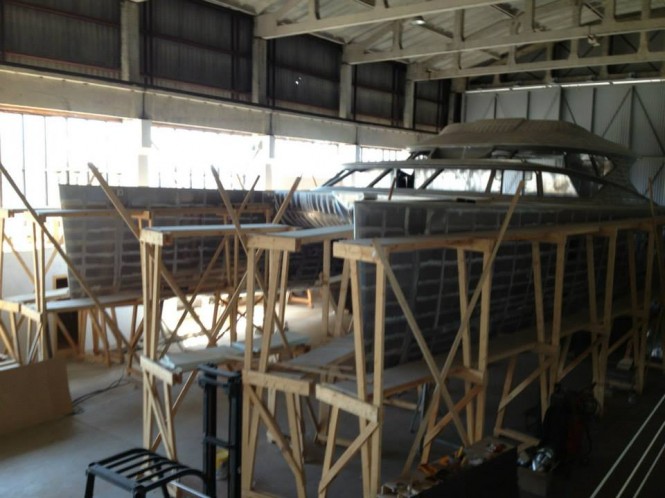 Blue Coast 101' DD Yacht under construction