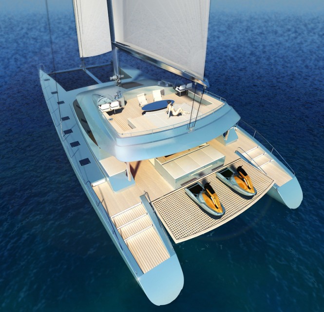 Blue Coast 78 Yacht - aft view