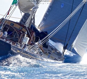Dykstra-refitted sailing yacht VELSHEDA first at J-Class race Maxi Yacht Rolex Cup 2013