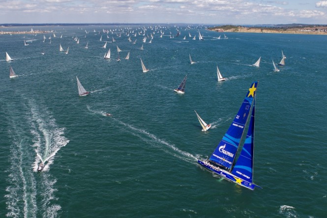 Esimit Europa 2 yacht at the Rolex Fastnet Race 2013