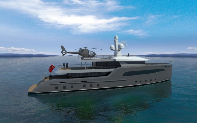 Explorer yacht ICE CLASS concept - side view