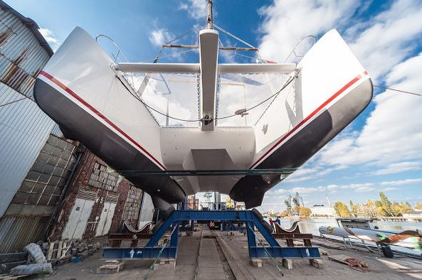 First Sunreef 60 LOFT Yacht GRACE at launch