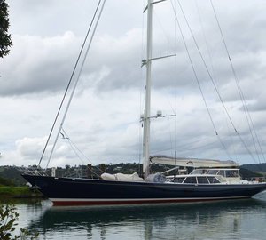 Fitzroy sailing yacht INMOCEAN under refit at Oceania Marine