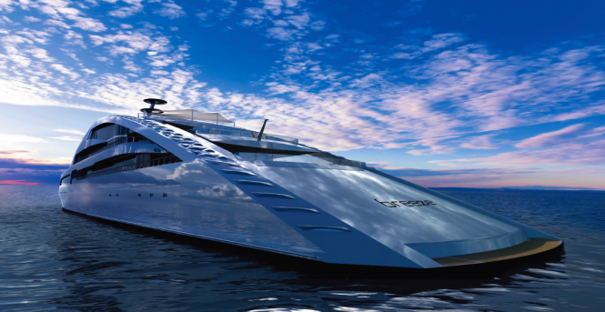 Luxury mega yacht concept BREEZE by Sinot Yacht Design