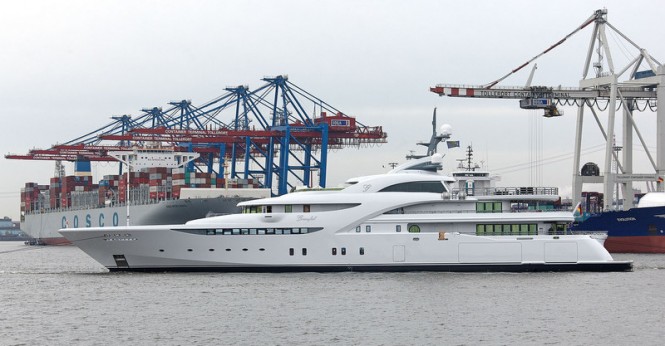 Luxury motor yacht GRACEFUL on the water