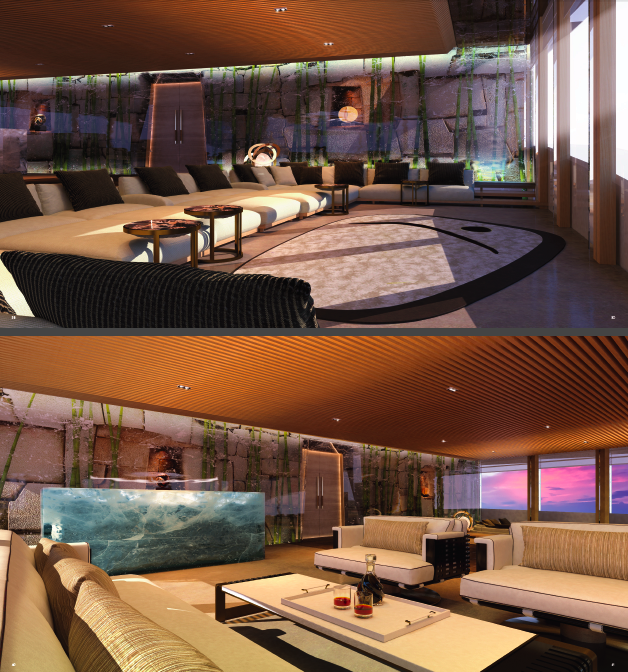 Luxury yacht Breeze - sky lounge
