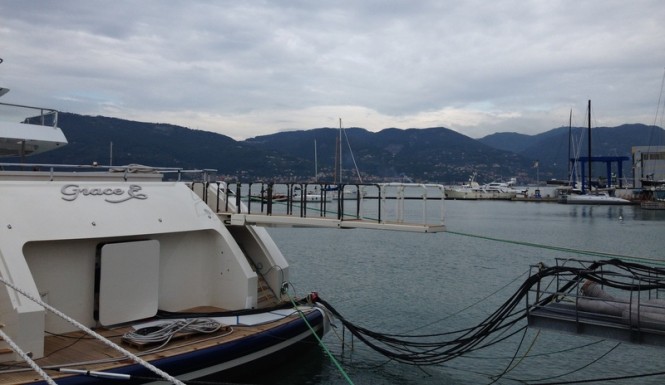 Luxury yacht Grace E with the specialized equipment supplied by Nautical Structures Luxury yacht Grace E with the specialized equipment supplied by Nautical Structures