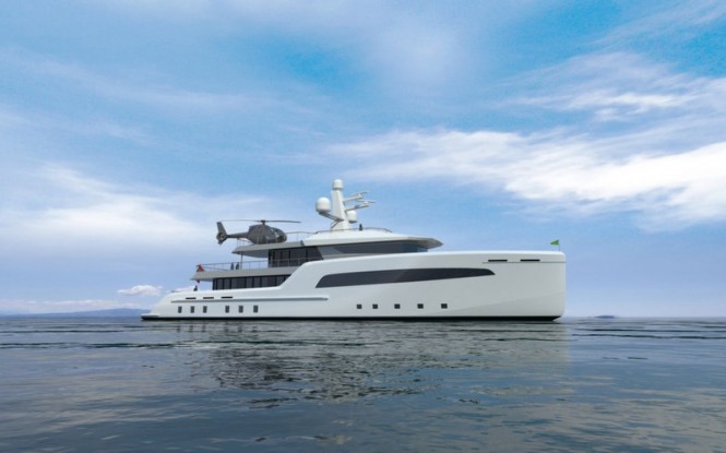 Luxury yacht ICE CLASS concept in white