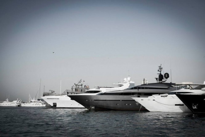 Luxury yachts on display at the DIBS 2013
