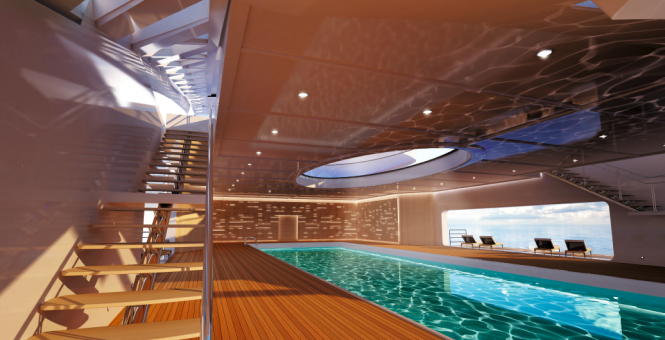 Mega yacht concept Breeze - Private Bay
