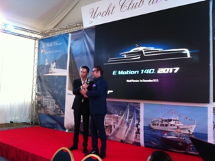 Press conference at the Monaco Yacht Show