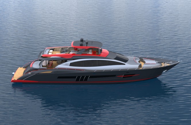 Rendering of superyacht LSX95 by Lazzara Yachts