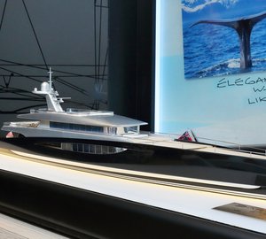 New images of scale models of 80m mega yacht DART80 concept by Royal Huisman and Andrew Winch