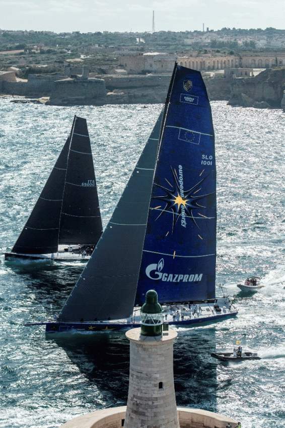 Superyacht Esimit Europa 2 wins the 2012 Rolex Middle Sea Race - Photo by Rolex Kurt Arrigo