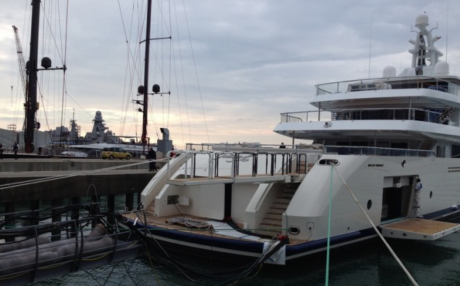 Superyacht Grace E - aft view Superyacht Grace E - aft view