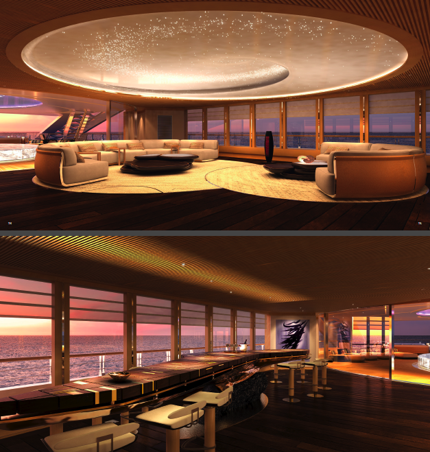 Upper Deck Lounge - Mega Yacht Breeze