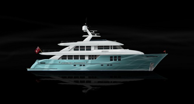 125ft Boksa Custom Yacht Design - Styling Caribbean Blue