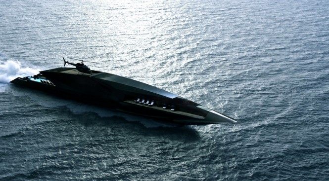Luxury yacht Black Swan concept