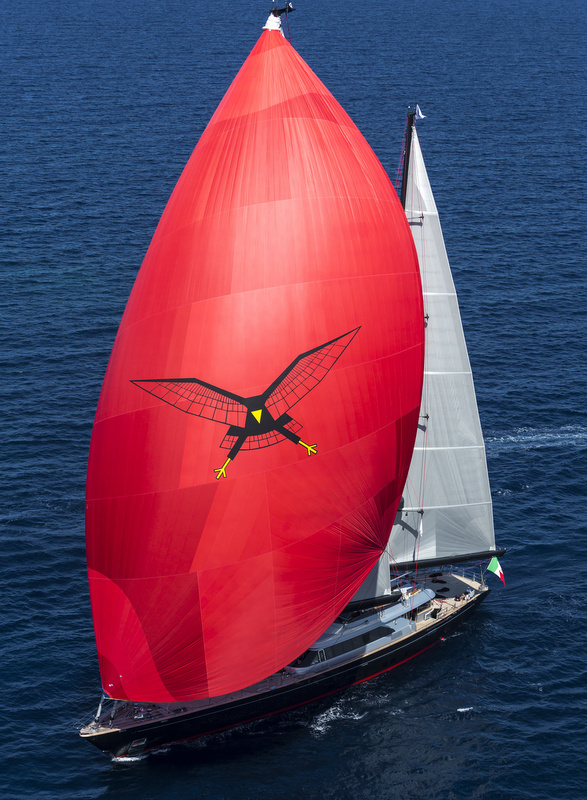 Luxury yacht Seahawk under sail