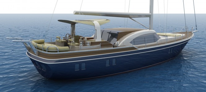 21m Fifth Ocean Sailor Gulet Concept - aft view