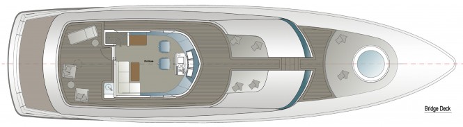 24m Yacht Fisherman Concept - GA - Bridge Deck