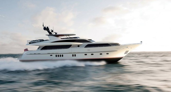 30m Continental III RPH Yacht at full speed