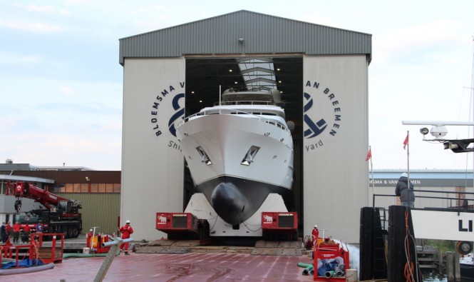 44m Bloemsma van Breemn superyacht BN141 at launch