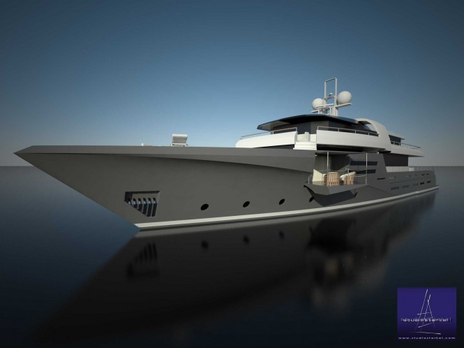 44m Diesel Electric Yacht Concept