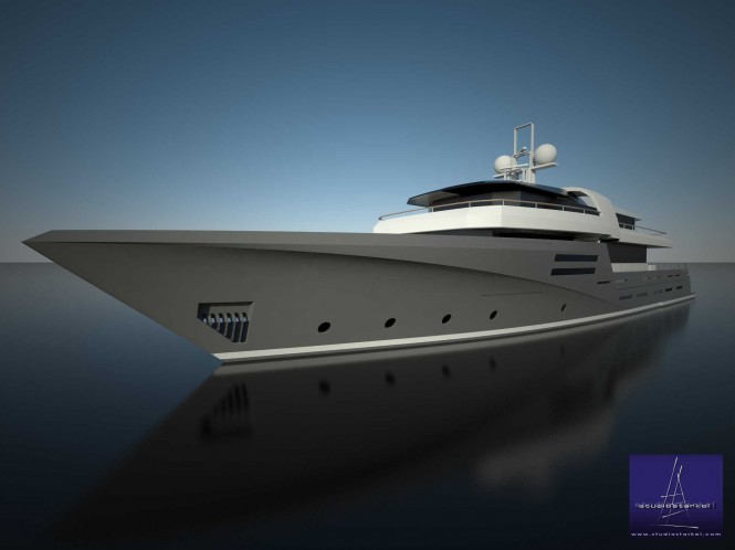 44m Diesel Electric superyacht design