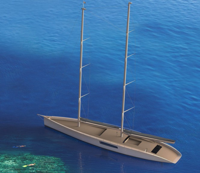 44m Persak & Wurmfeld yacht concept - upview