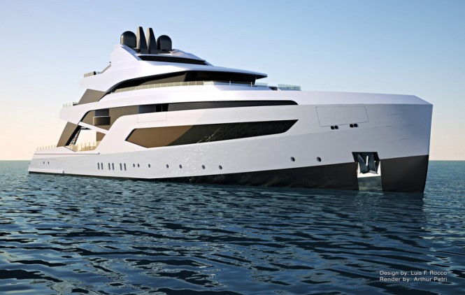 74m mega yacht LOFT concept by Luis Felipe Rocco