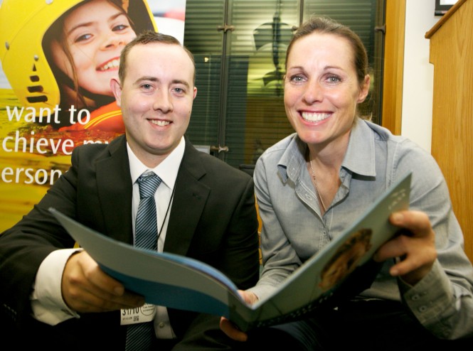 Brendan with London 2012 Paralympics gold medallist sailor Helena Lucas