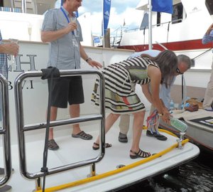 Photos from christening of new Outer Reef 860 motor yacht TI PUNCH