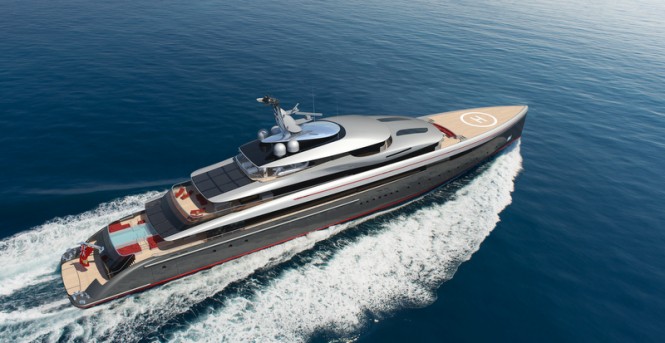E-MOTION Yacht Concept from above