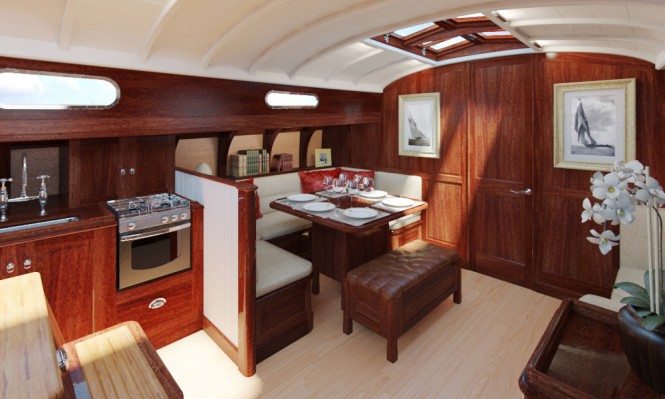 Fairlie 77 Yacht Design - Saloon