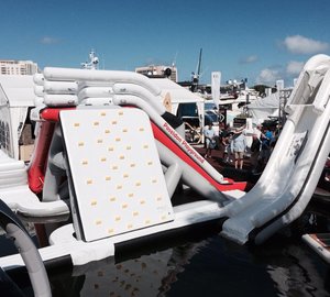 FunAir's participation in FLIBS with Poseidon Playground superyacht toy on display