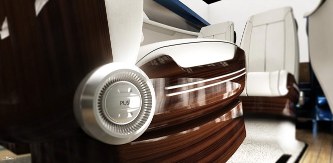 Interior of the Stefan Morno designed Rolls-Royce 450EX yacht tender project