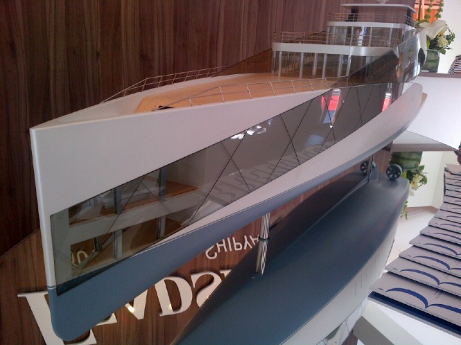 Model of the new Feadship Glass Yacht Concept on display at FLIBS