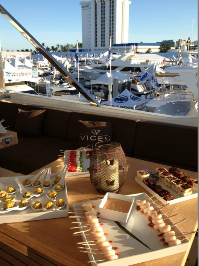 On the Flybridge of the Vicem 107' superyacht Moni On the Flybridge of the Vicem 107' superyacht Moni