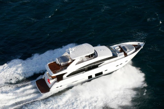 Princess 88 superyacht from above Princess 88 superyacht from above