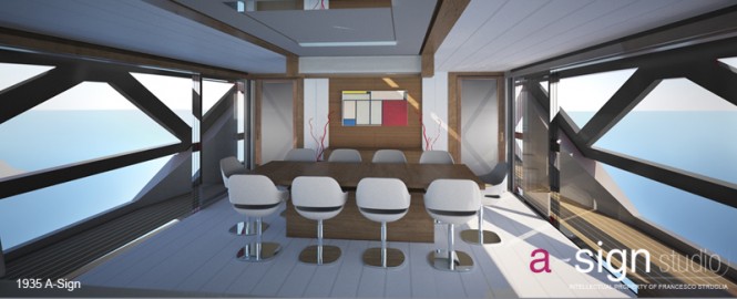 Project 1935 superyacht - Dining