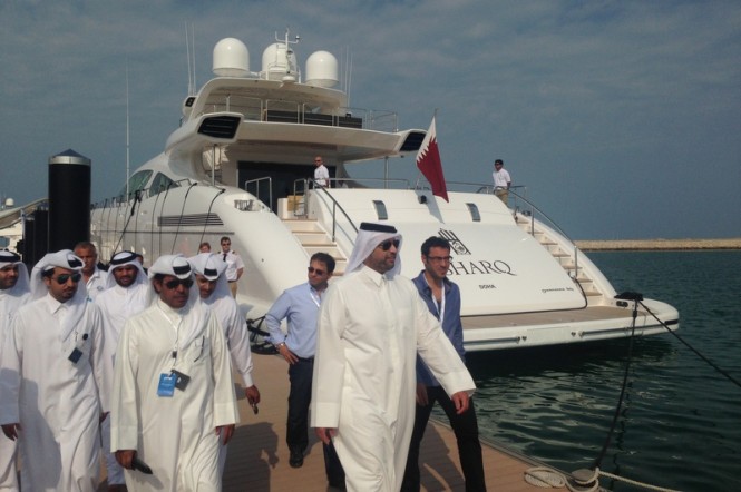 Qatar’s Commerce Minister at the 2013 Qatar International Boat Show