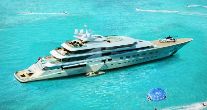 Superyacht DANA concept from above