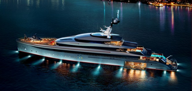 Superyacht E-MOTION design by night Superyacht E-MOTION design by night