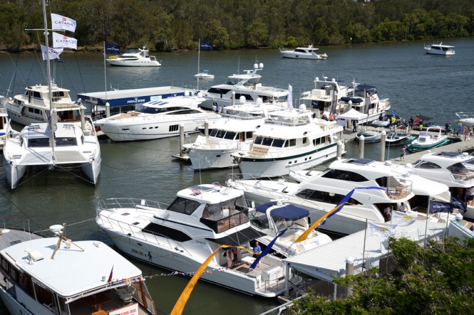 The large luxury boat display impressed boating enthusiasts